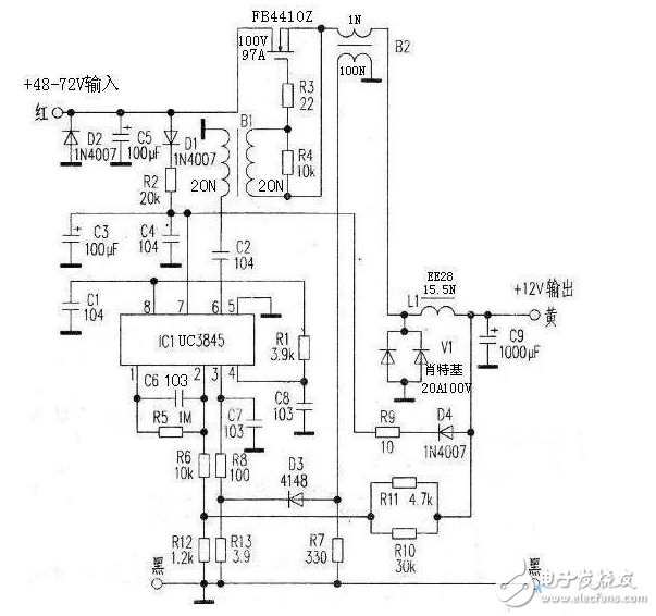 220v转12v变压器接线图——220伏转12伏变压器原理